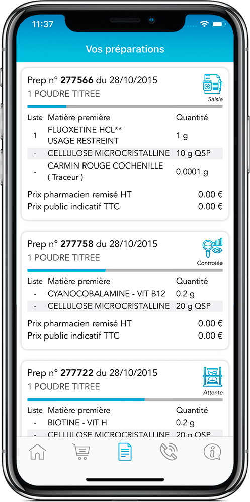 Application screen